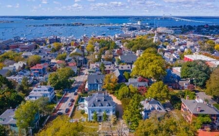 Newport Hardor skyline.