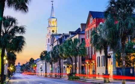 charleston cityscape at twilight